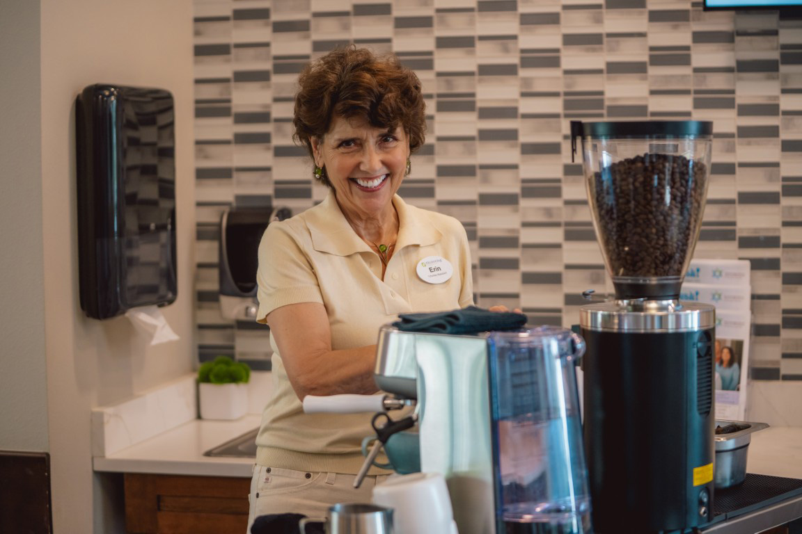 Team member making espresso